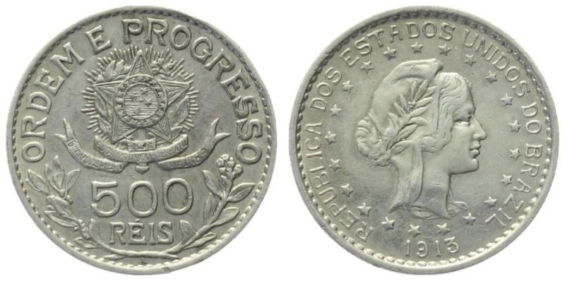 Brasilien 500 Reis 1913